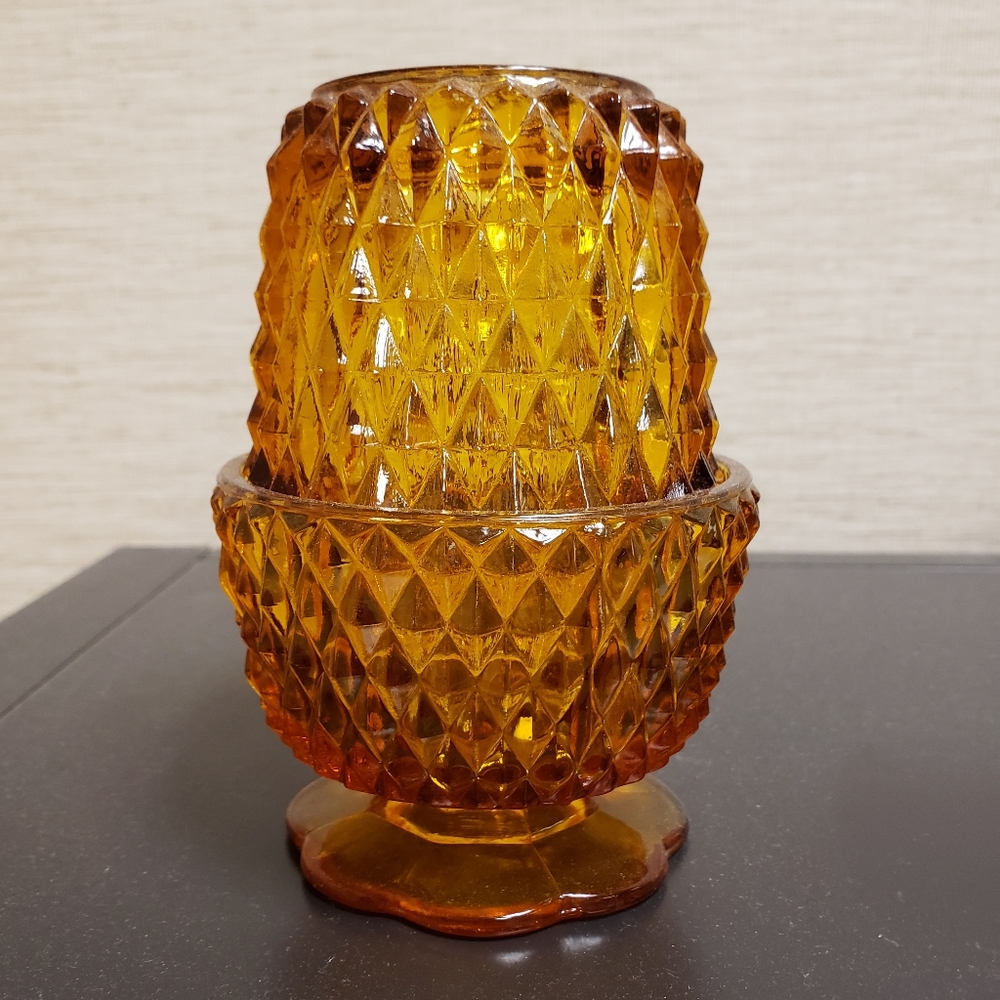 Indiana Glass Company Diamond Point Fairy Light